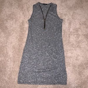 Medium gray mini tank dress.